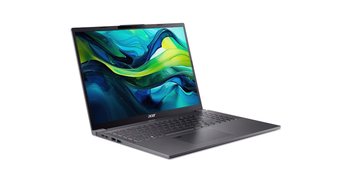 Acer Aspire A16-71M-53B5 Intel Core Ultra 5 125H Bärbar dator 40,6 cm (16") WUXGA+ 16 GB LPDDR5x-SDRAM 512 GB SSD Wi-Fi 6E (802.11ax) Windows 11 Home Grå