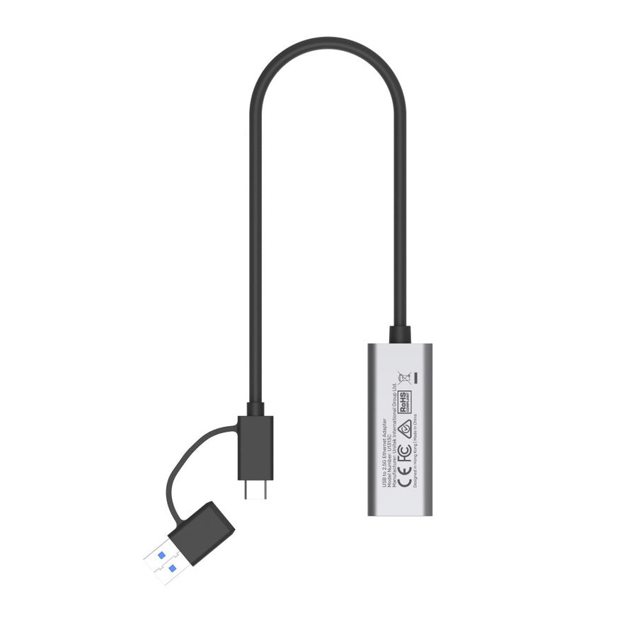 UNITEK U1313C dockningsstationer för bärbara datorer Kabel USB 3.2 Gen 1 (3.1 Gen 1) Type-A + Type-C Grå
