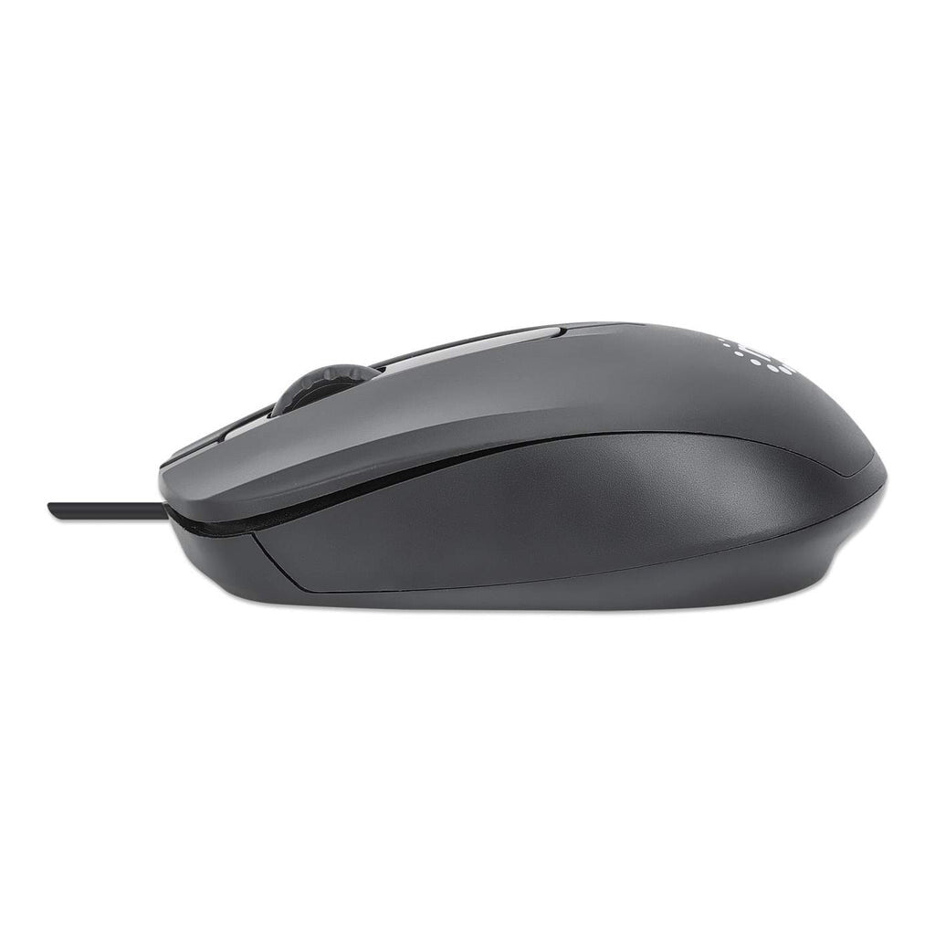 Manhattan 190190 datormöss Kontor Ambidextrous USB Type-A Optisk 1000 DPI
