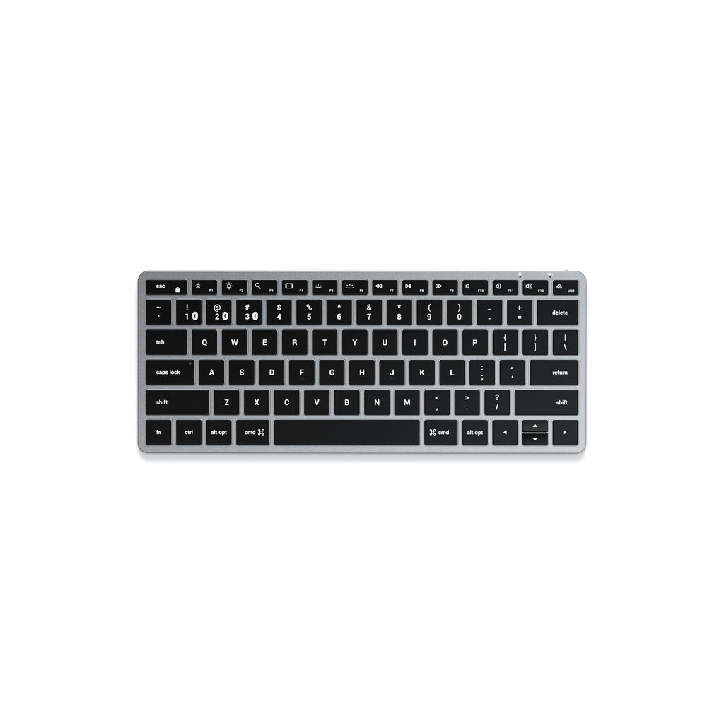 Satechi Slim X1 tangentbord Kontor Bluetooth QWERTZ schweizisk Svart, Grå