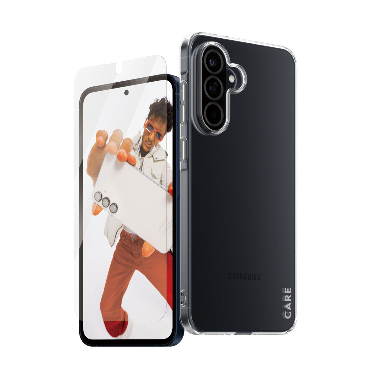 PanzerGlass CARE by ® Fashion 2-in-1 Bundle Samsung Galaxy A56 5G Genomskinligt skärmskydd 1 styck