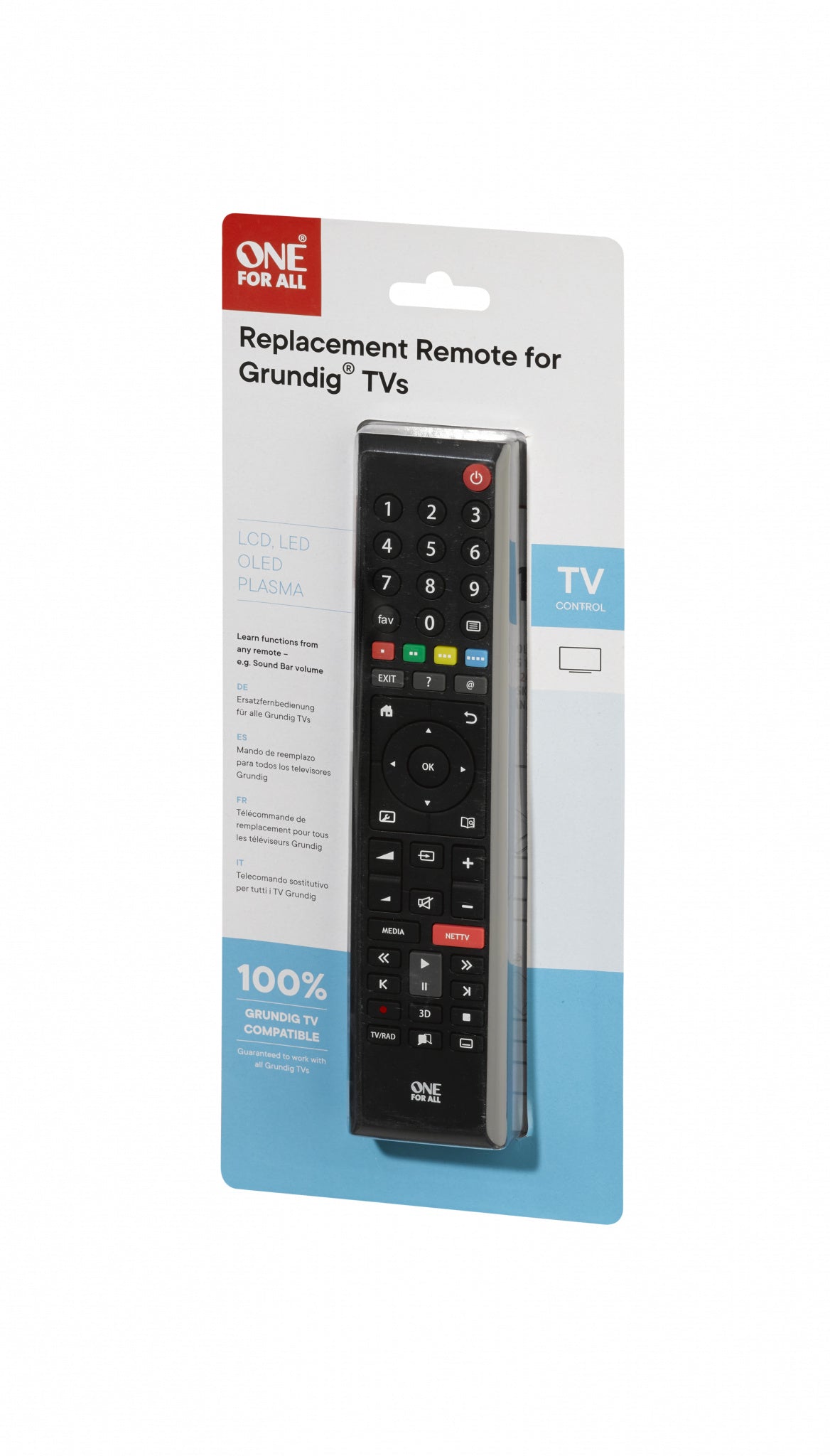 One For All TV Replacement Remotes alternativ TV-fjärrkontroll Grundig