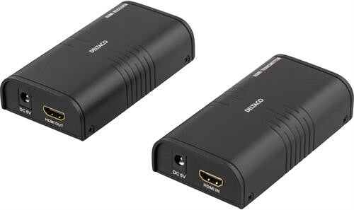 Deltaco HDMI-221 AV-förlängare Sändare och mottagare för AV-utrustning Svart