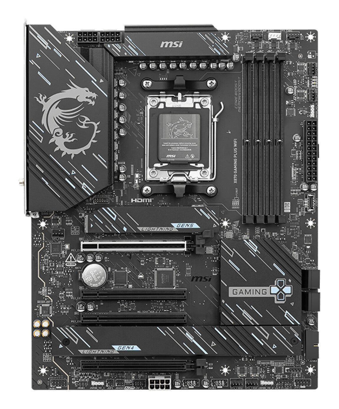 MSI X870 GAMING PLUS WIFI moderkort AMD X870 AM5-sockel ATX