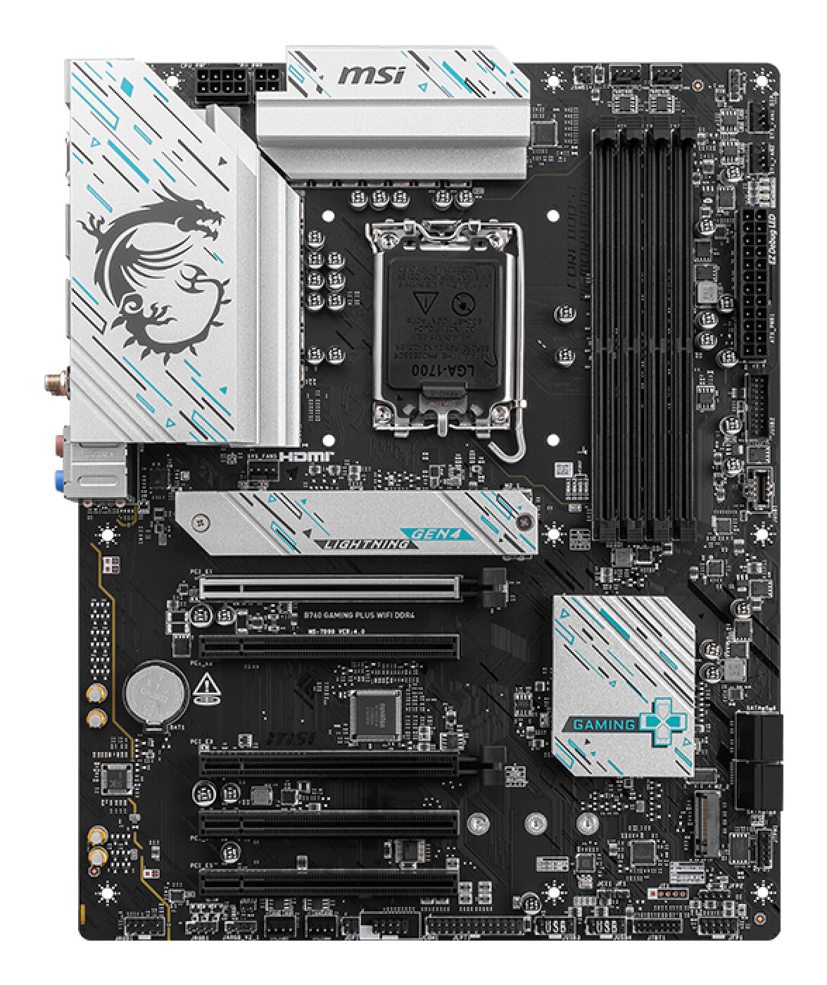 MSI B760 GAMING PLUS WIFI DDR4 moderkort Intel B760 LGA 1700 ATX