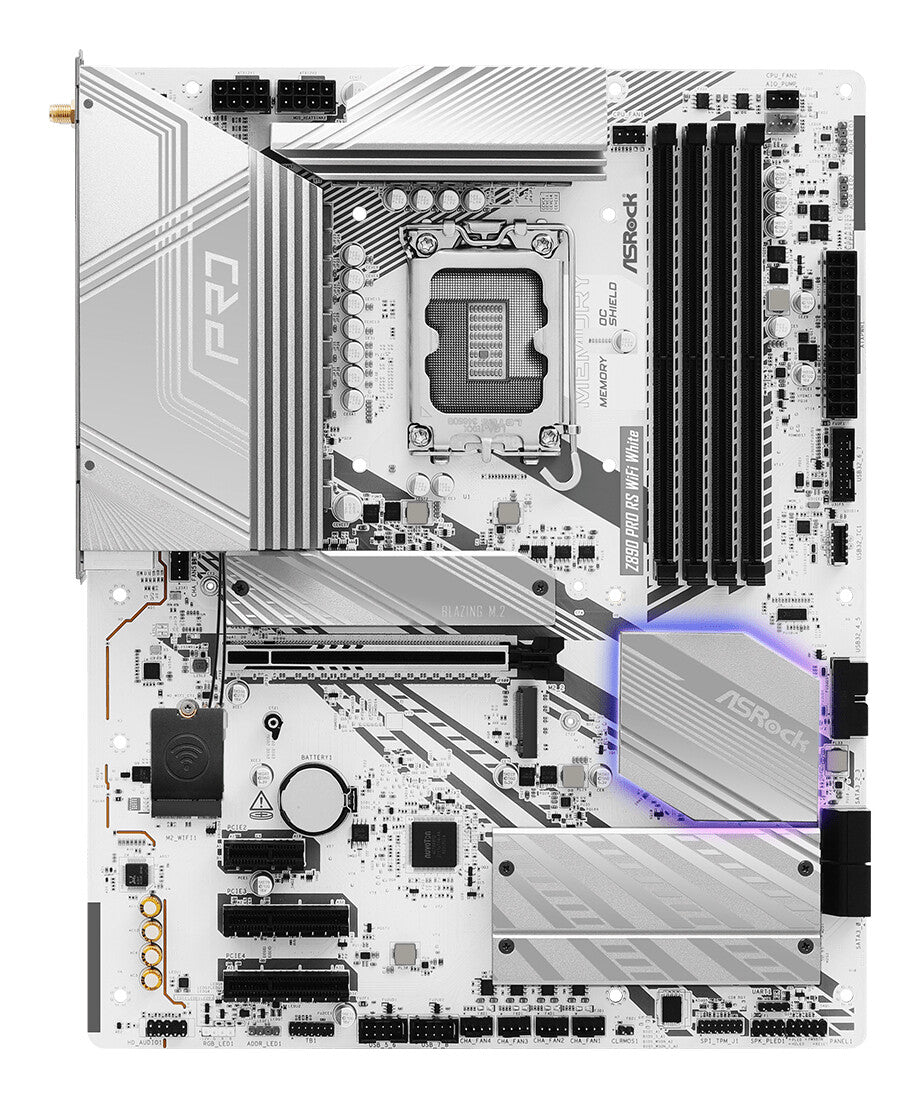 Asrock Z890 Pro RS WiFi White Intel Z890 LGA 1851 (Socket V1) ATX