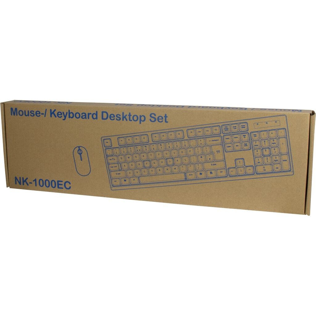 Inter-Tech NK-1000EC tangentbord Mus inkluderad Kontor USB QWERTY Engelsk Svart