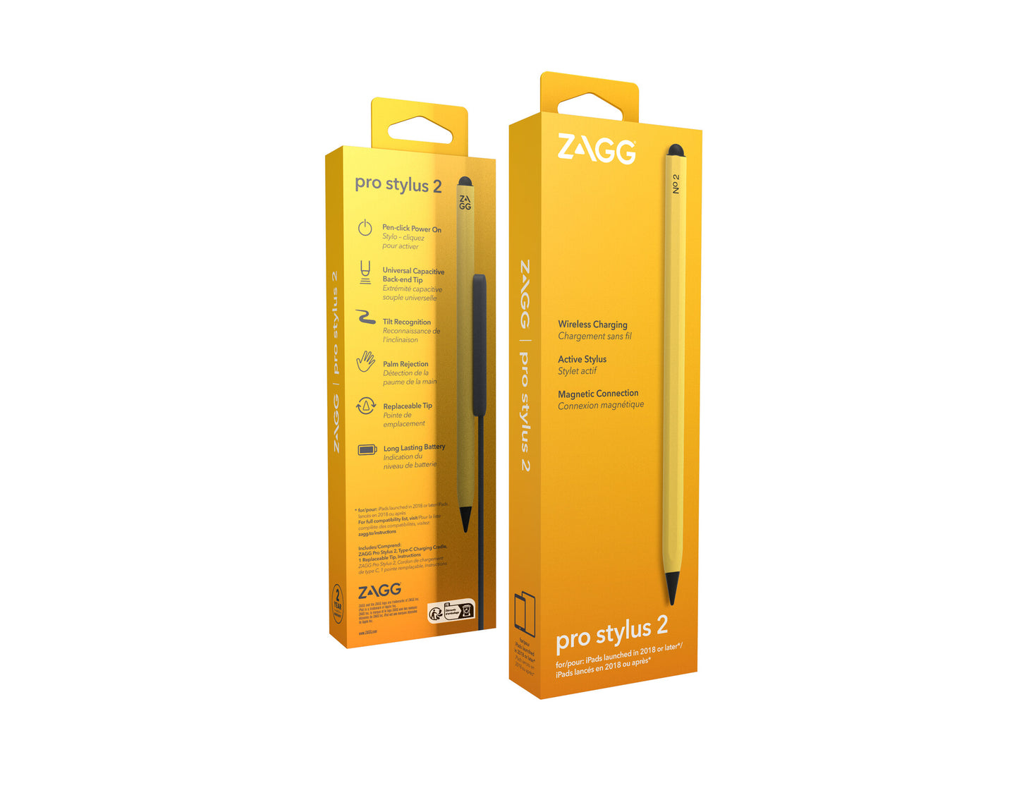 ZAGG Pro Stylus 2-Universal Stylus-Yellow- Wirelessly charged