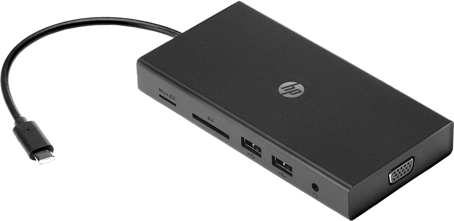 HP Travel USB-C till multiporthubb