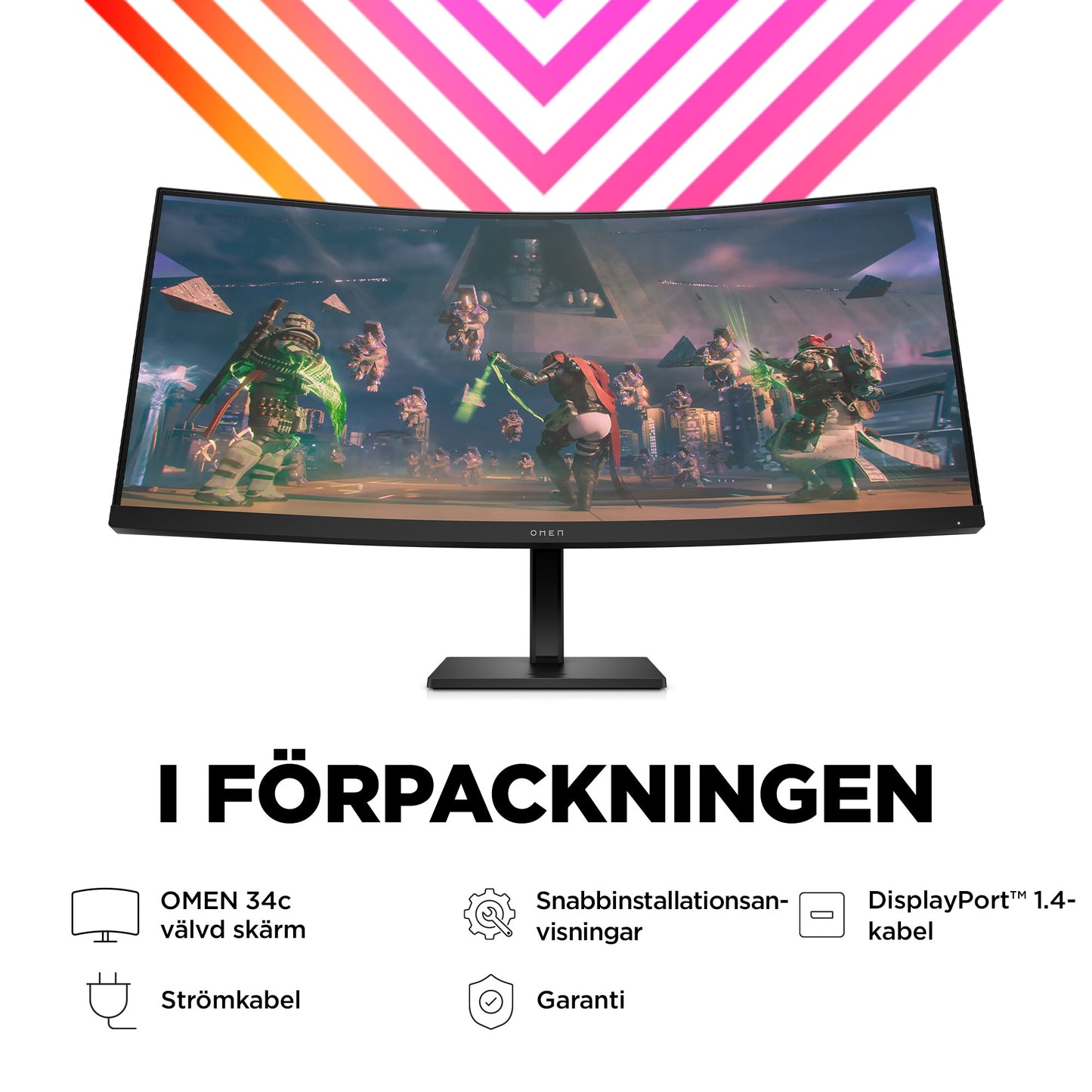 OMEN by HP OMEN 34 tum WQHD 165 Hz välvd Gaming-skärm – OMEN 34c