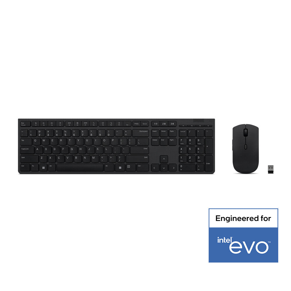 Lenovo 4X31K03940 tangentbord Mus inkluderad Trådlös RF + Bluetooth Dansk Svart