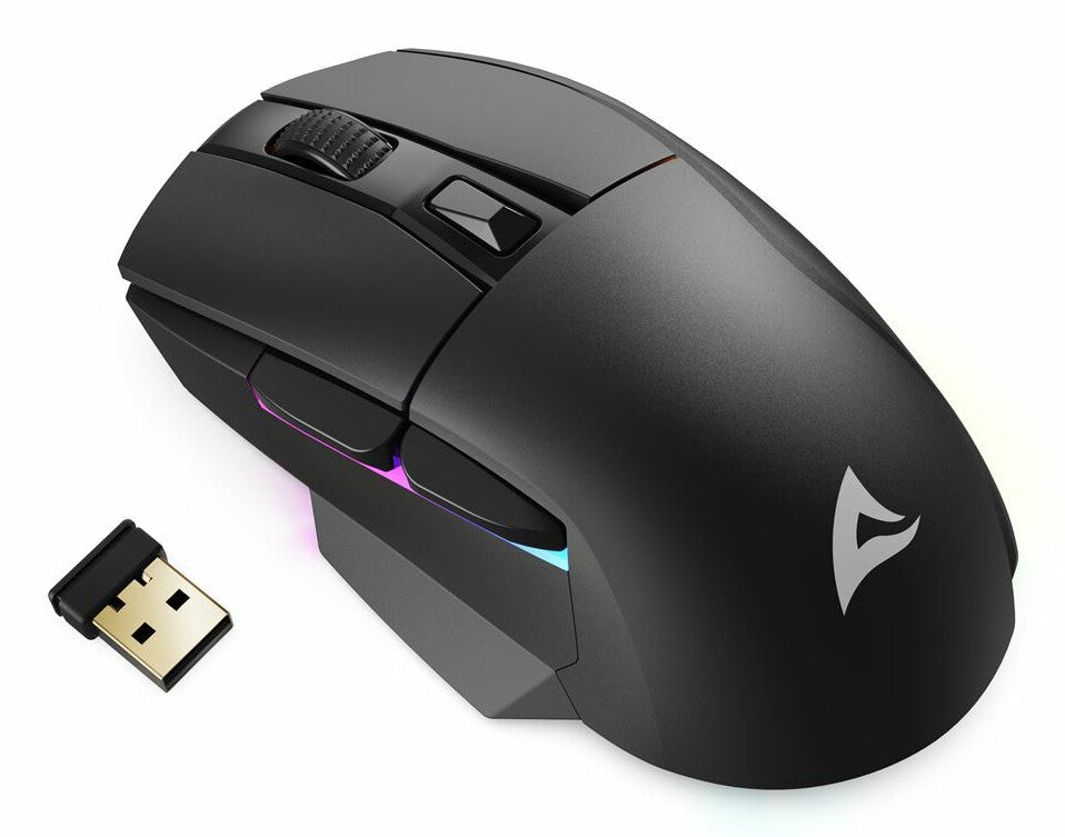 Sharkoon SGM50W datormöss Spela högerhand RF Wireless + USB Type-A Optisk 6400 DPI