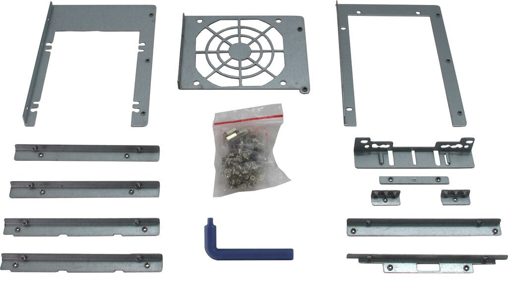 Inter-Tech 4U-4424 Ställning Svart, Silver