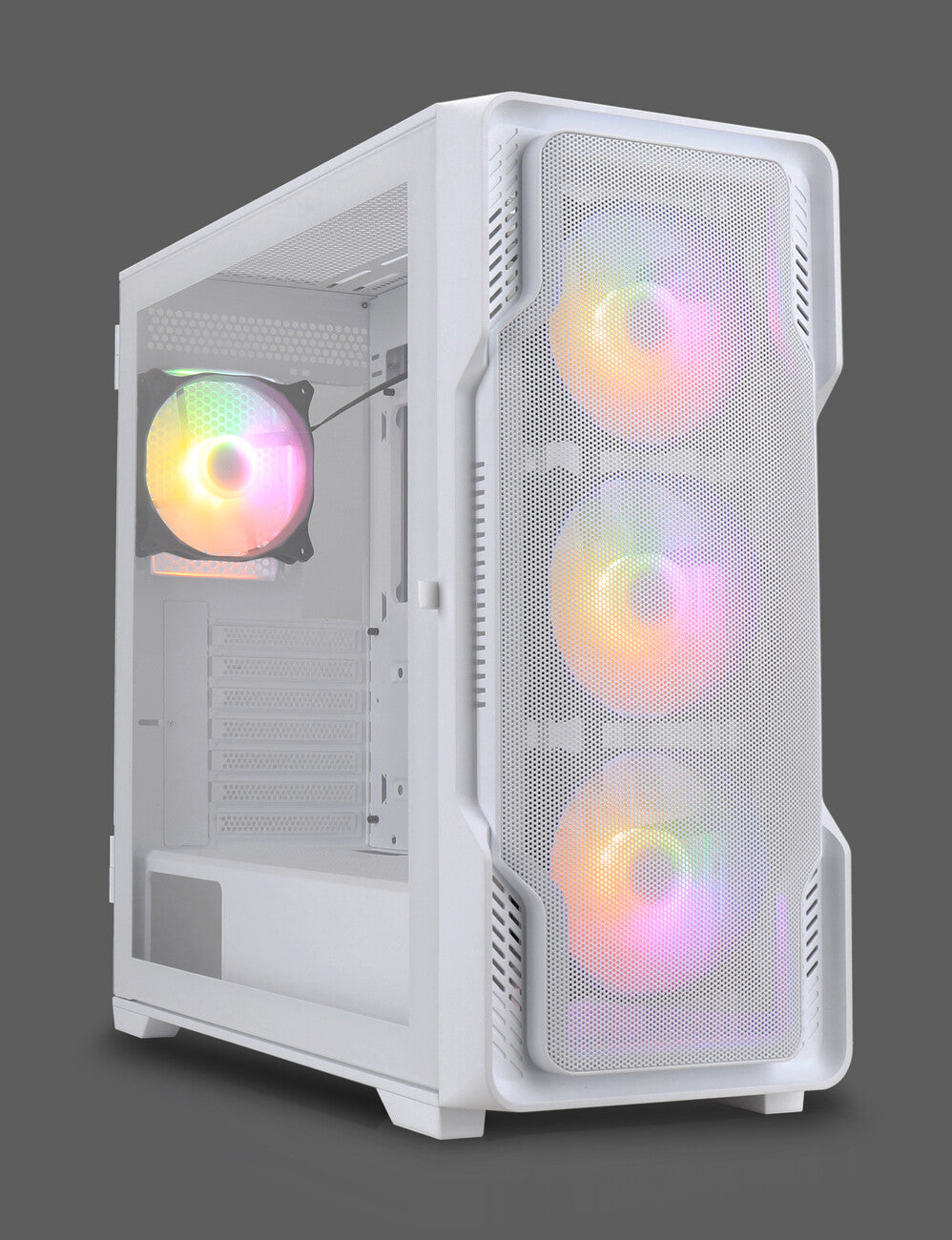 Nanoxia DS-9ARGB-W datorväskor Midi Tower Vit