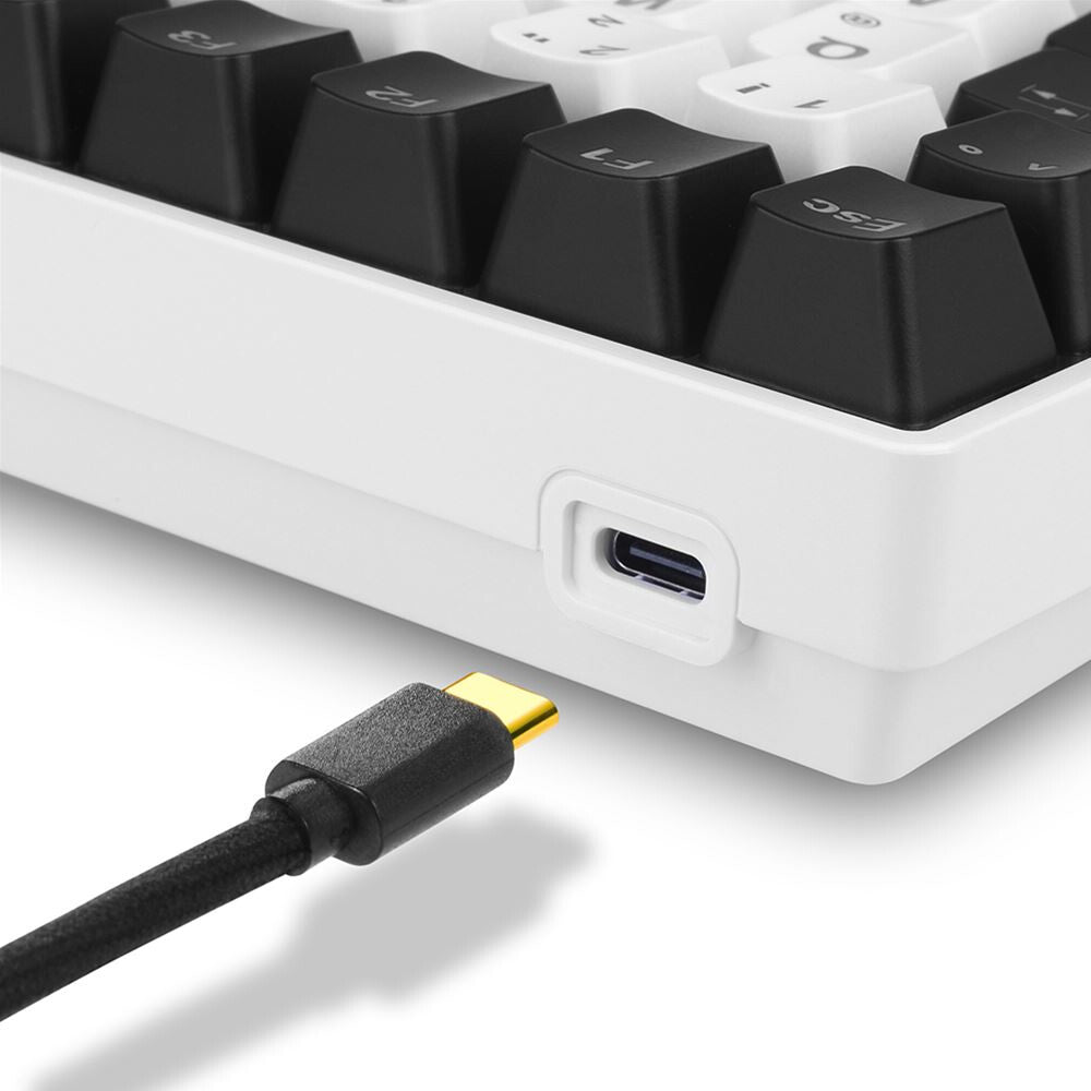 Sharkoon SKILLER SGK50 S3 tangentbord Spela USB AZERTY Fransk Vit