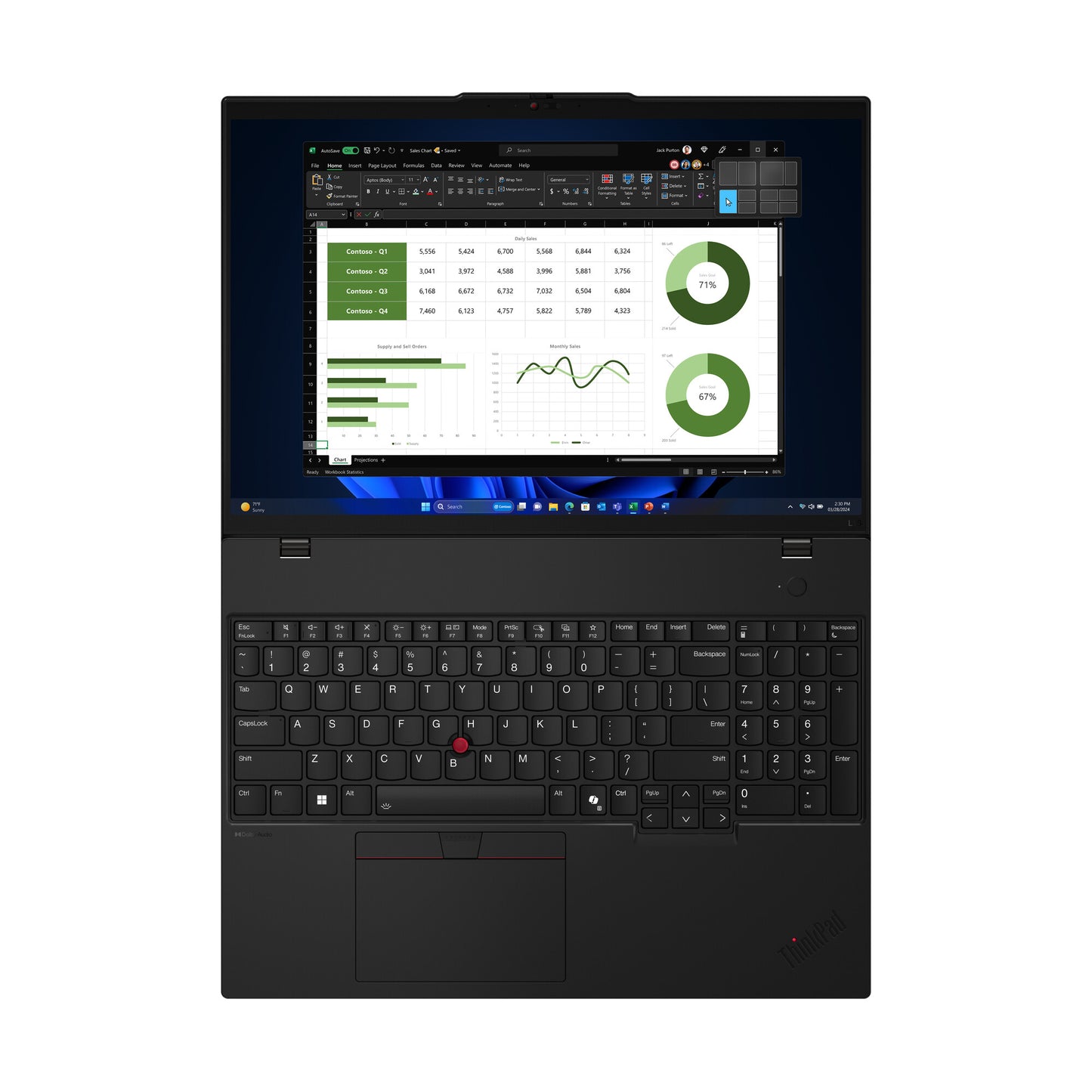Lenovo ThinkPad L16 Gen 1 (Intel) Intel Core Ultra 5 125U Bärbar dator 40,6 cm (16") WUXGA 16 GB DDR5-SDRAM 512 GB SSD Wi-Fi 6E (802.11ax) Windows 11 Pro Nordic Svart