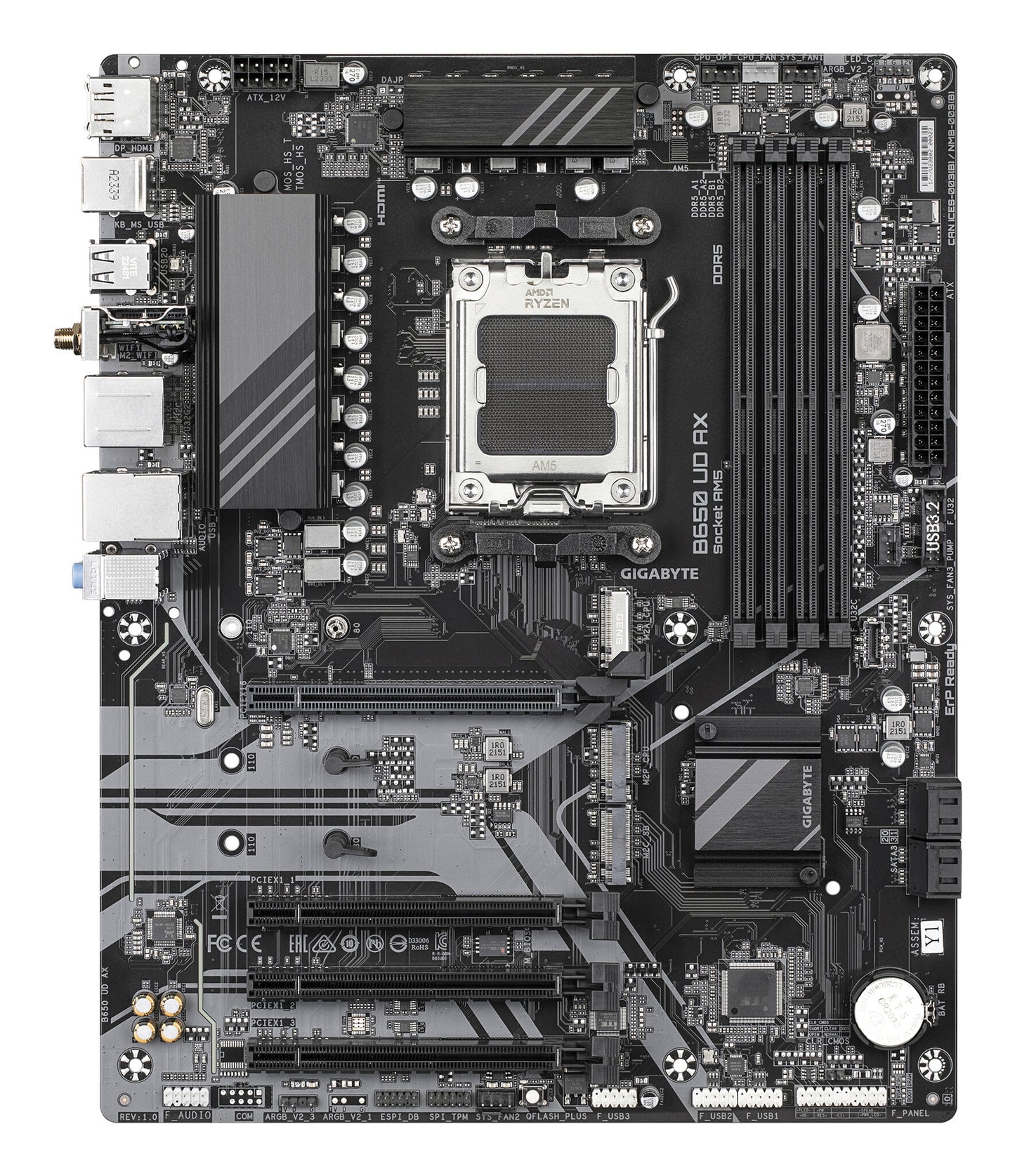 GIGABYTE B650 UD AX moderkort AMD B650 AM5-sockel ATX