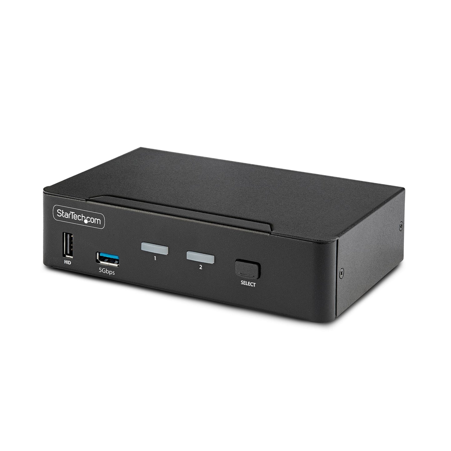 StarTech.com 2-ports DisplayPort KVM-switch, 8K 60 Hz/4K 144 Hz, enkelskärm, DP 1.4, 2x USB 3.0-portar, 4x USB 2.0 HID-portar, tryckknapps- och genvägsväxling, TAA-kompatibel - OS-oberoende, metallhölje