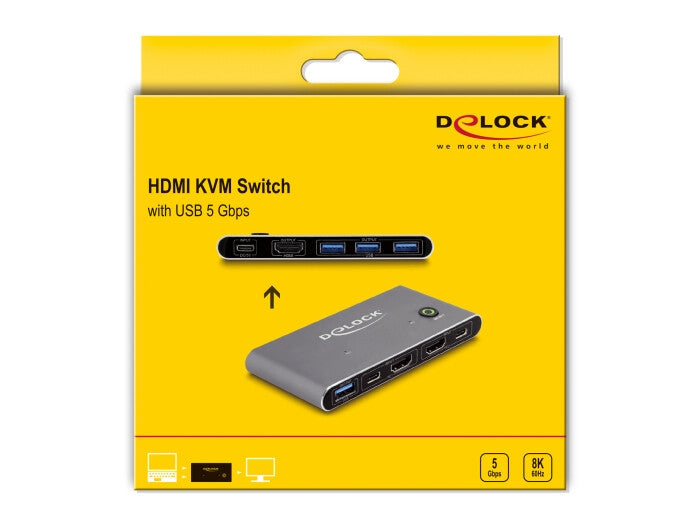DeLOCK 18647 KVM-switchar Antracit