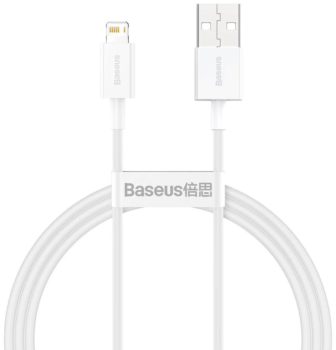 Baseus CALYS-A02 mobiltelefonkablar Vit 1 m USB A Lightning