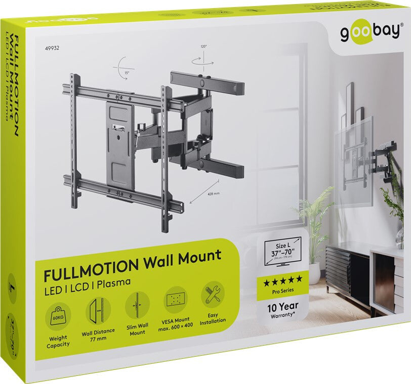 Goobay 49932 tv-fäste 177,8 cm (70") Svart