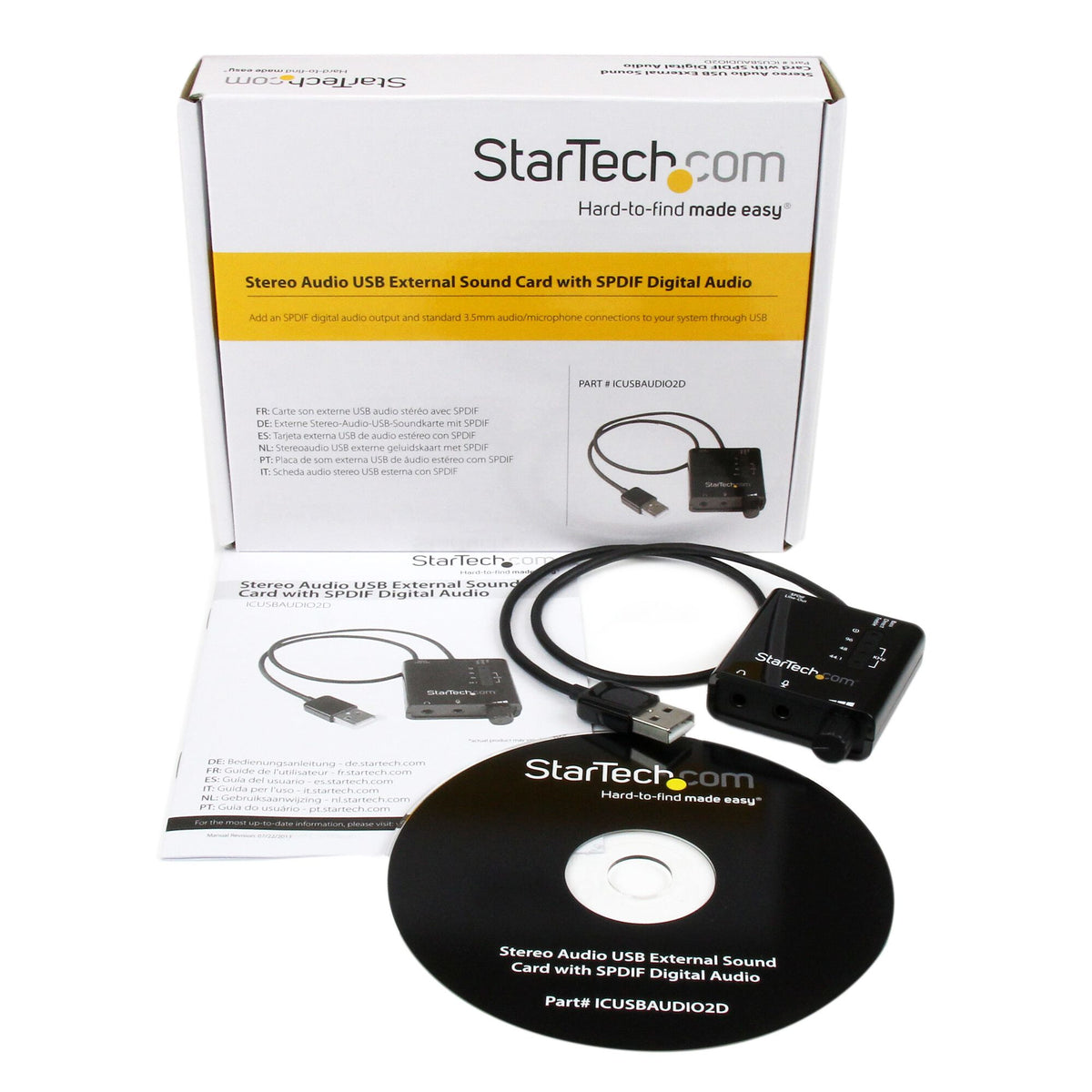 StarTech.com ICUSBAUDIO2D ljudkort 5.1 kanaler USB