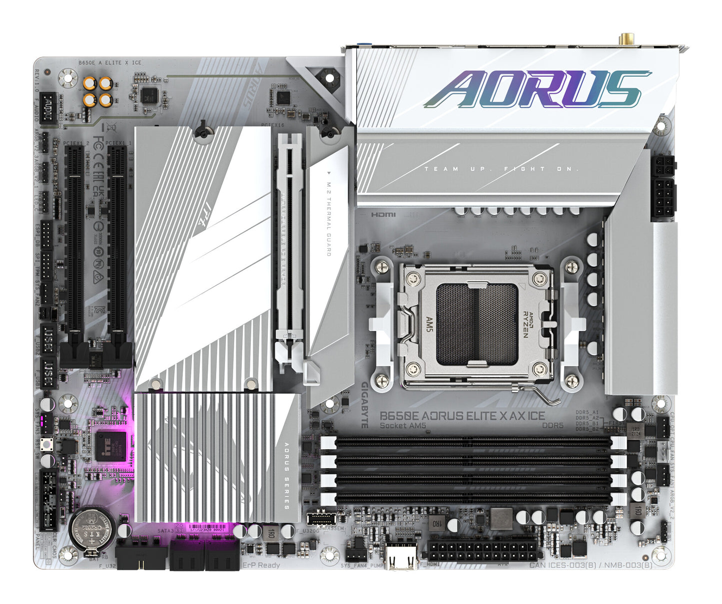 GIGABYTE B650E AORUS ELITE X AX ICE AMD B650 AM5-sockel ATX