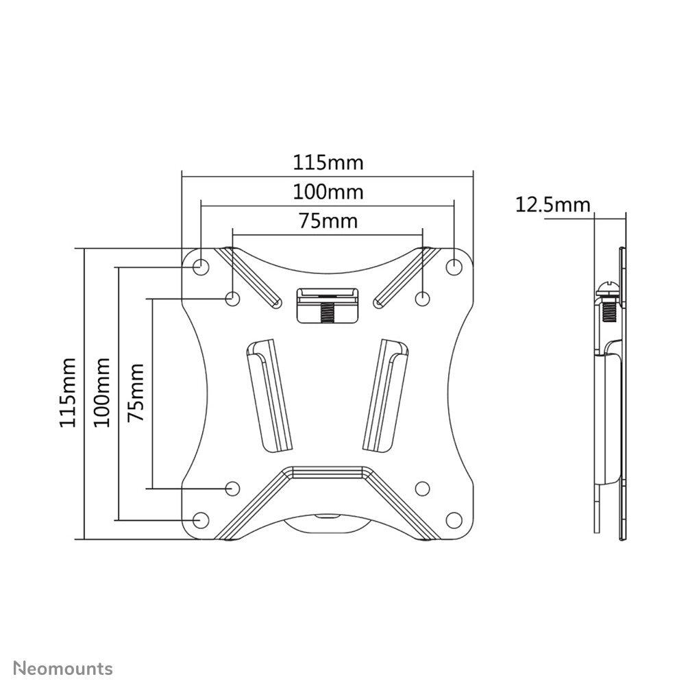 Neomounts NM-W25BLACK tv-fäste 76,2 cm (30") Svart