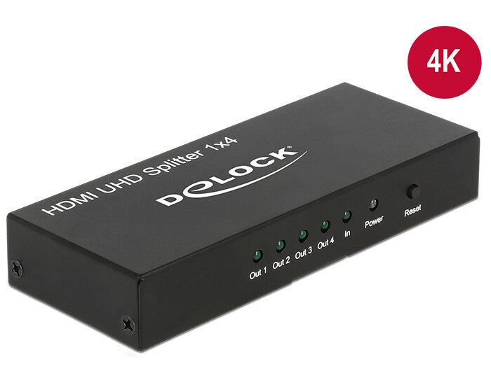 DeLOCK 18684 bilddelare HDMI 4x HDMI