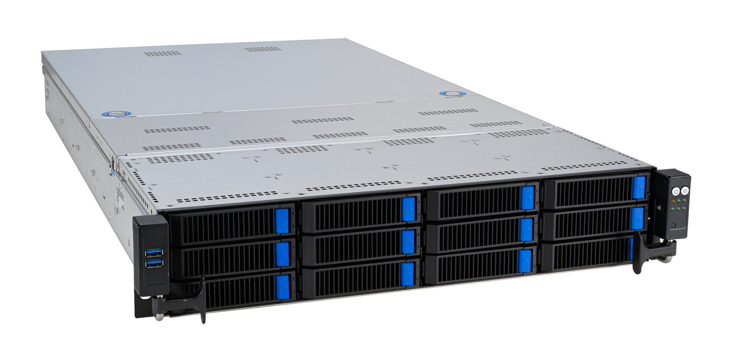 ASUS RS720A-E12-RS12 Socket SP5 Rack (2U) Grå