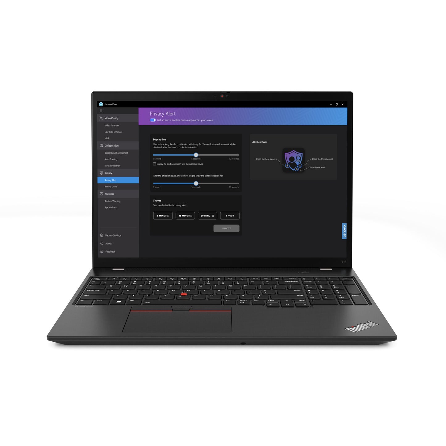 Lenovo ThinkPad T16 Gen 2 (AMD) AMD Ryzen™ 7 PRO 7840U Bärbar dator 40,6 cm (16") WUXGA 32 GB LPDDR5x-SDRAM 1 TB SSD Wi-Fi 6E (802.11ax) Windows 11 Pro Engelsk Svart