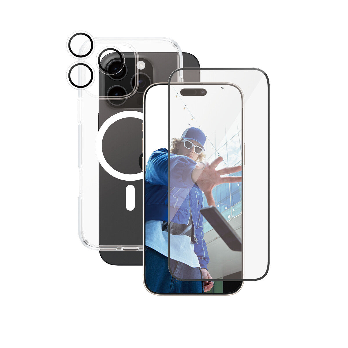 PanzerGlass CARE by ® Flagship 3-in-1 Bundle iPhone 16 Pro Max Genomskinligt skärmskydd Apple 1 styck