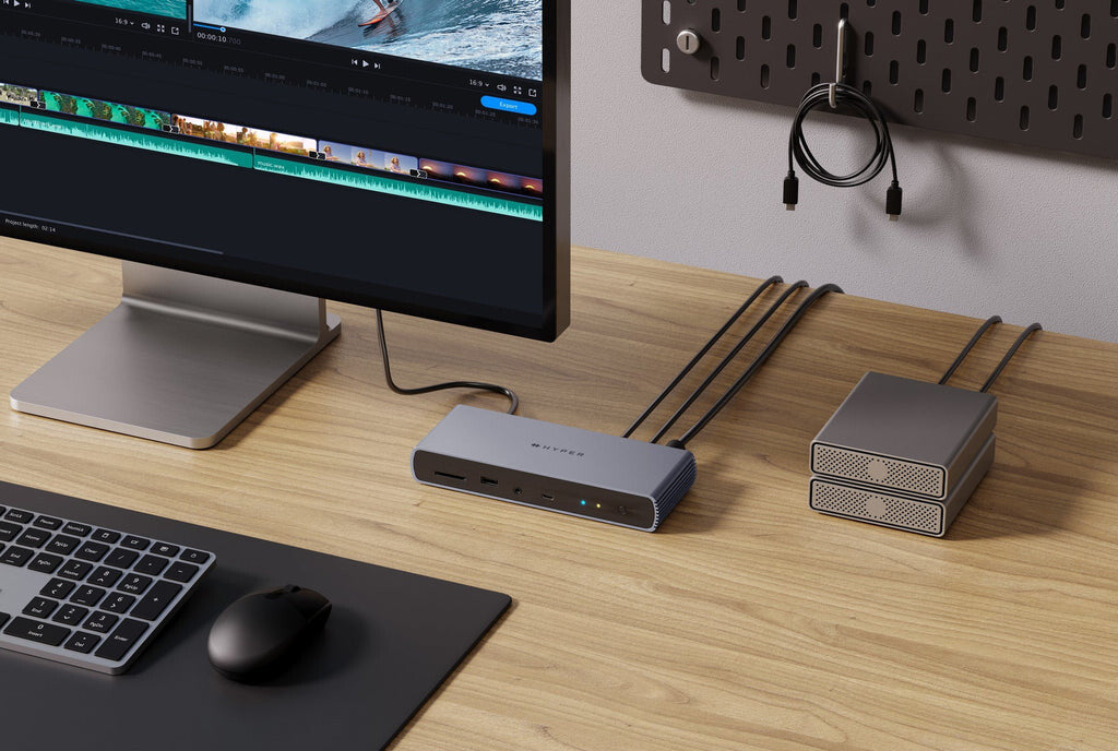 Targus HDTB4D-EU dockningsstationer för bärbara datorer Dockning Thunderbolt 4 Grå