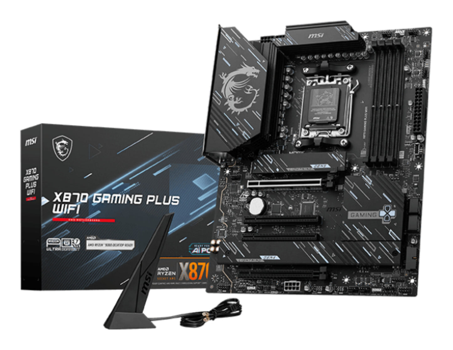MSI X870 GAMING PLUS WIFI moderkort AMD X870 AM5-sockel ATX