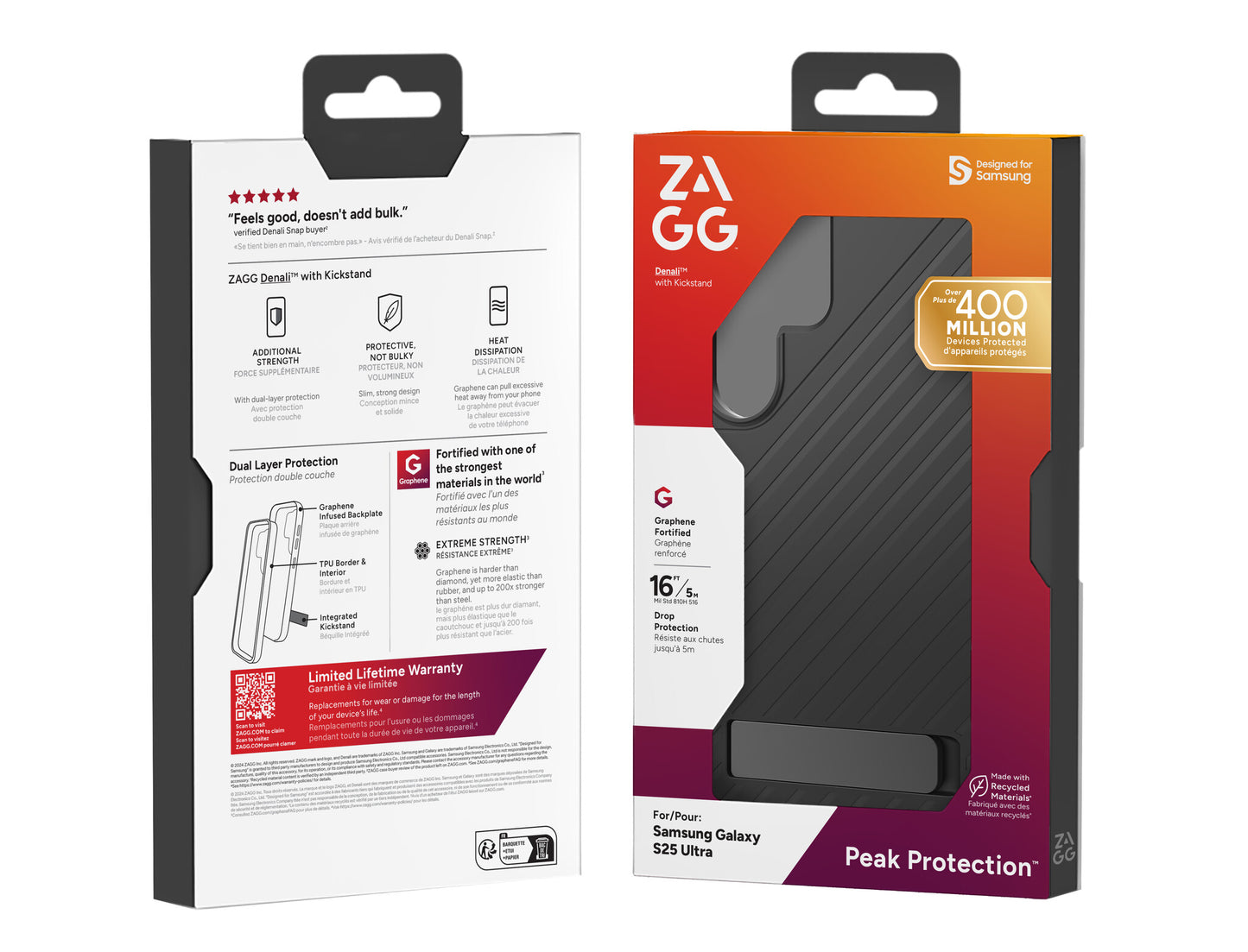ZAGG Denali KS mobiltelefonfodral 17,5 cm (6.9") Omslag Svart