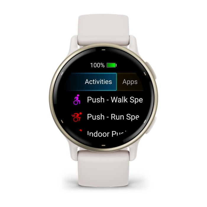 Garmin Vivoactive 5 3,05 cm (1.2") AMOLED 42 mm Digital 390 x 390 pixlar Pekskärm Vit Wi-Fi GPS