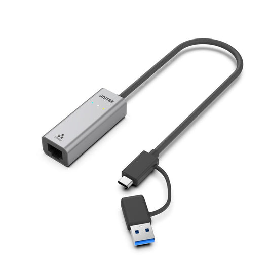 UNITEK U1313C dockningsstationer för bärbara datorer Kabel USB 3.2 Gen 1 (3.1 Gen 1) Type-A + Type-C Grå