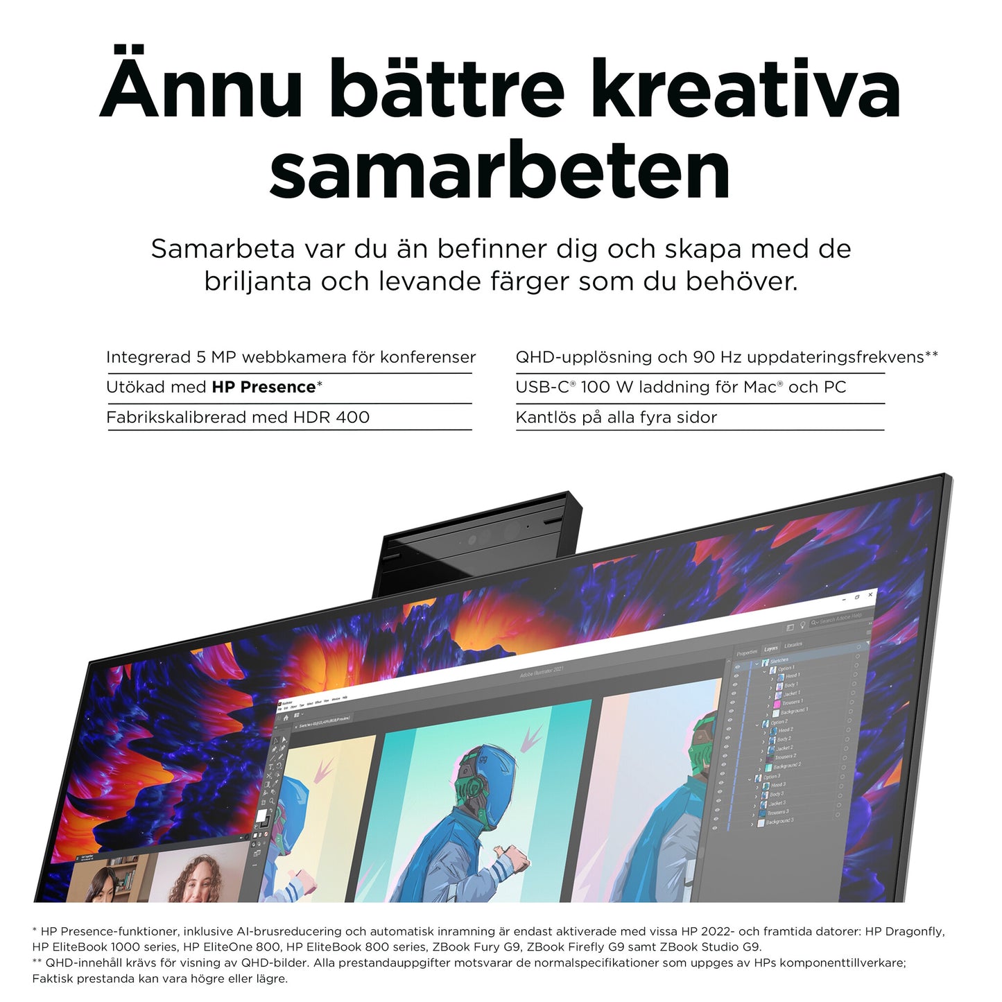HP Z24mG3 QHD-konferensbildskärm Z24mG3 QHD-konferensbildskärm