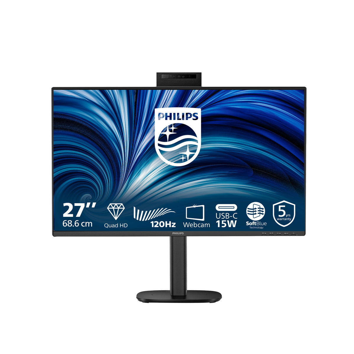 Philips 27B2N3500JH platta pc-skärmar 68,6 cm (27") 2560 x 1440 pixlar Quad HD LCD Svart