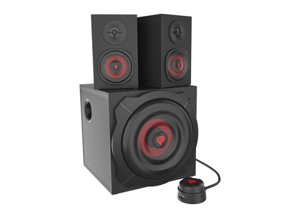 GENESIS Helium 610BT mikrofonset 60 W PC / bärbar dator Svart, Röd 2.1 kanaler 2-vägs 30 W Bluetooth
