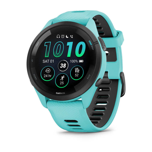 Garmin Forerunner 265 3,3 cm (1.3") AMOLED 46 mm Digital 416 x 416 pixlar Pekskärm Svart, Blå Wi-Fi GPS