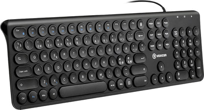 Voxicon DK-282W-B tangentbord Kontor USB QWERTY Nordic Svart