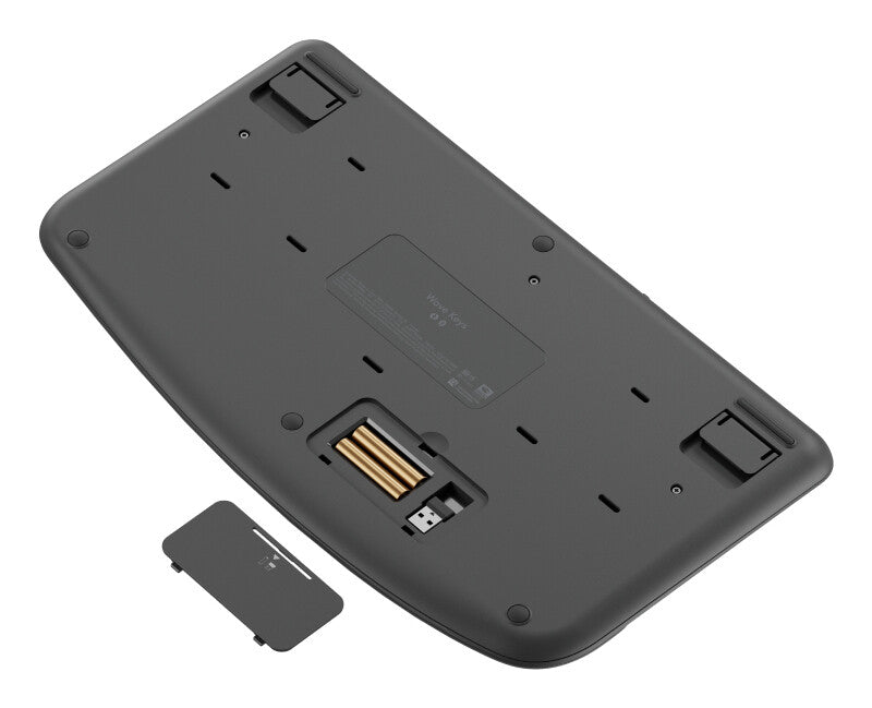 Logitech ERGO 920-012304 tangentbord Kontor Trådlös RF + Bluetooth QWERTY Amerikanskt internationellt grafit