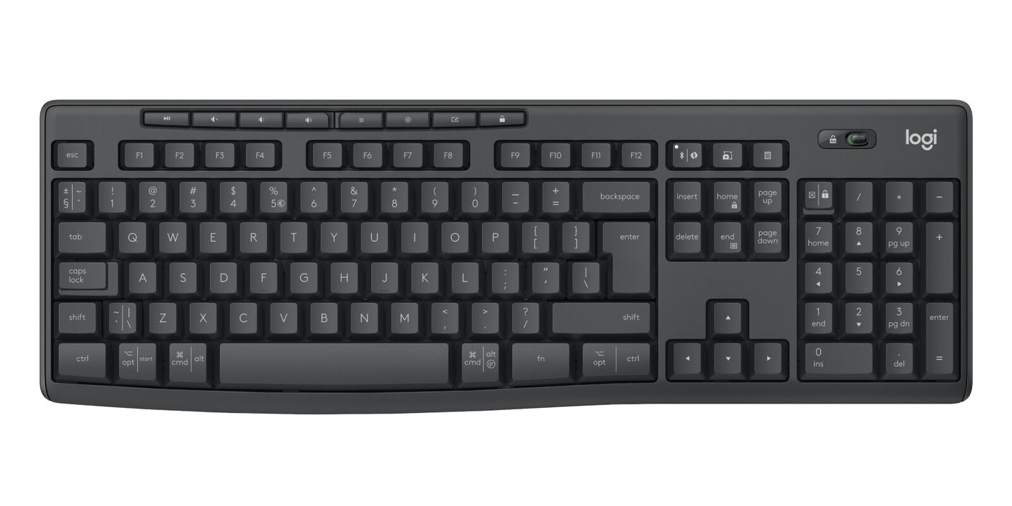 Logitech 920-012077 tangentbord Mus inkluderad Kontor Bluetooth QWERTY Amerikanskt internationellt grafit