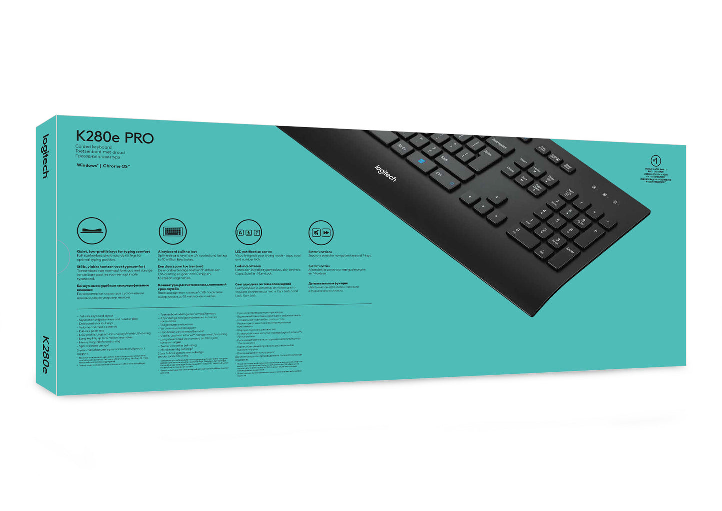 Logitech K280E Pro f/ Business tangentbord Kontor USB QWERTY Amerikanskt internationellt Svart