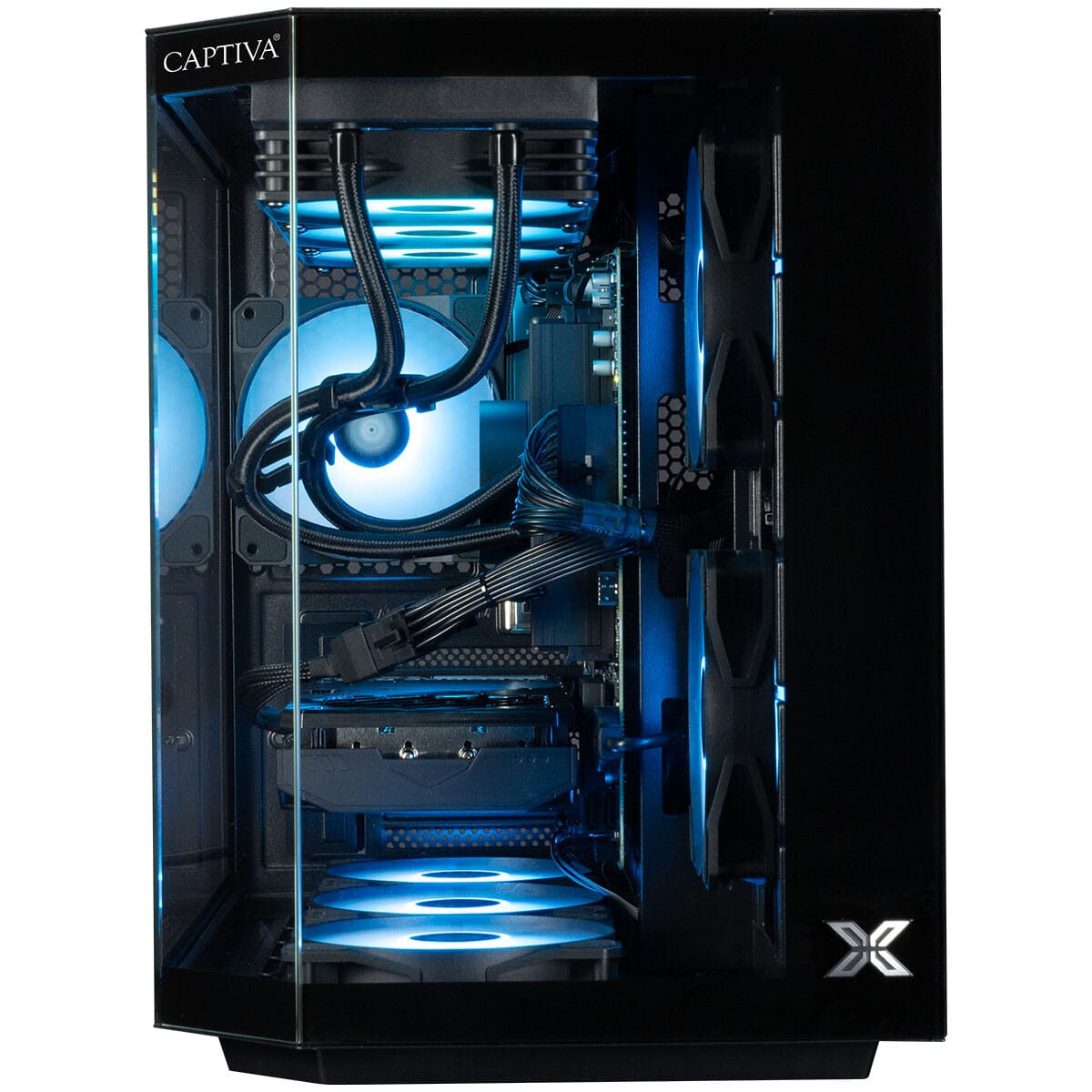 CAPTIVA PC Highend Gaming R90-031 (Ryzen 7 5700X/RTX5070 12GB GDDR7/SSD 1TB/32GB/WLAN/Windows 11 Home 64-bit) AMD Ryzen™ 7 DDR4-SDRAM NVIDIA GeForce RTX 5070 Svart