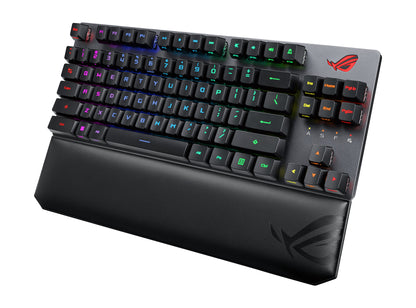 ASUS ROG Strix Scope RX TKL Wireless Deluxe tangentbord Spela USB + RF Wireless + Bluetooth AZERTY Fransk Svart