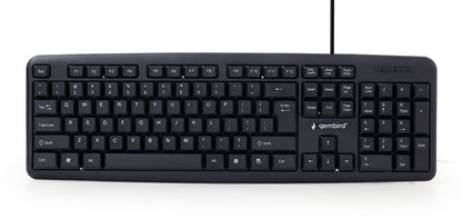 Gembird KB-U-103 tangentbord USB Engelska (USA) Svart