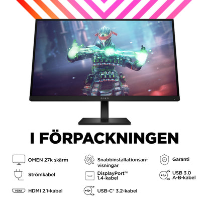 OMEN by HP OMEN 27 tum UHD 144 Hz Gaming-skärm – OMEN 27k OMEN 27 tum UHD 144 Hz Gaming-skärm – OMEN 27k