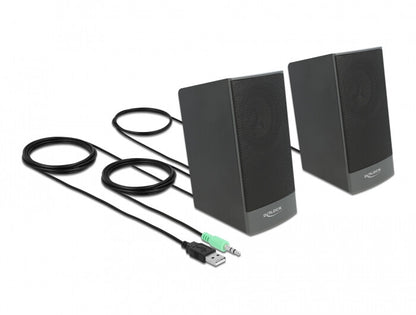 DeLOCK 27001 högtalare Svart Kabel 3 W